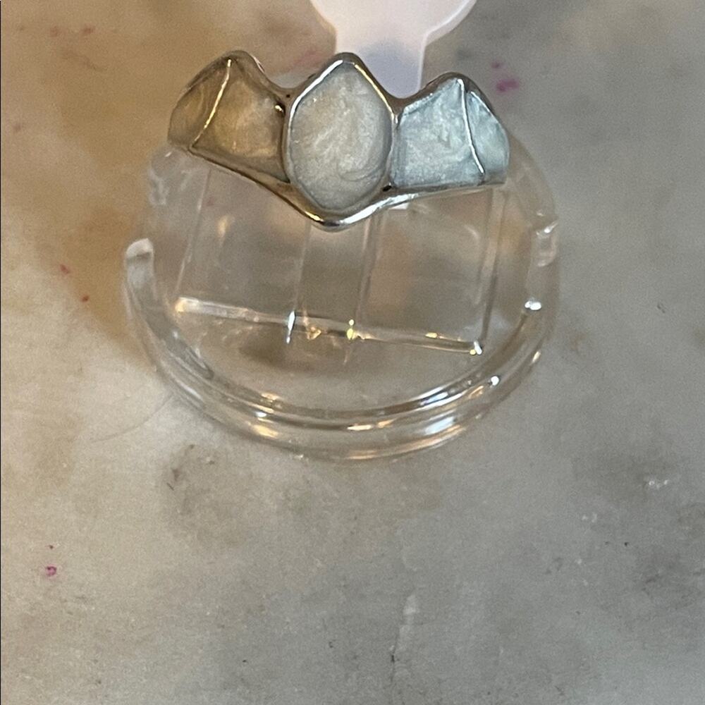 Silver Geometric Ring 5